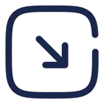 Square Arrow Right Down SVG Icon